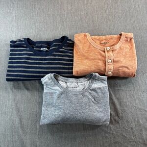 1 NWT 2 NWOT Lot Of 3 Shirts Men's XL Goodfellow & Co. Blue Gray Orange Henley